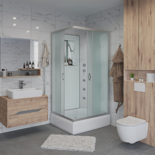 Душевая кабина Niagara Classic 339844QBKG 90х80 прямоугольная без крыши ориентация универсальная - фото 3